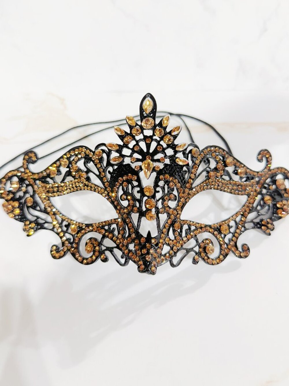 Men’s Black and Gold Masquerade Mask, Venetian Mask, Formal Ball Mask, Prom Mask